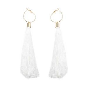 🔸2 for $15🔸White Tassel Earrings